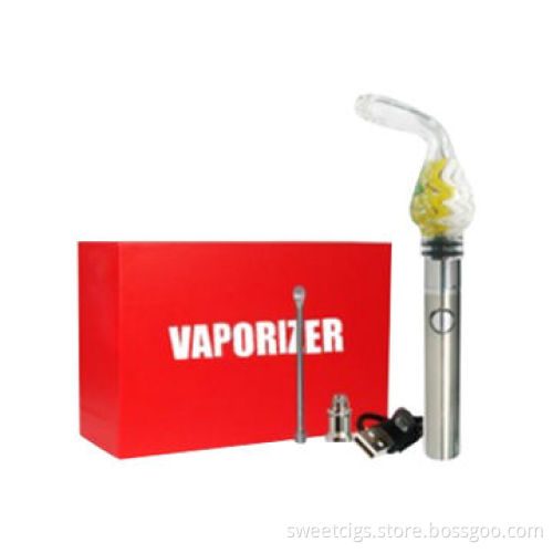 Dry herb wax vaporizer with colorful glass globe 350mAh G pen battery